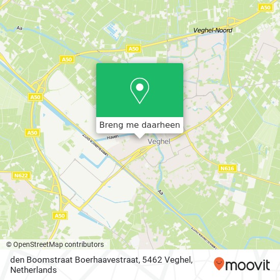 den Boomstraat Boerhaavestraat, 5462 Veghel kaart