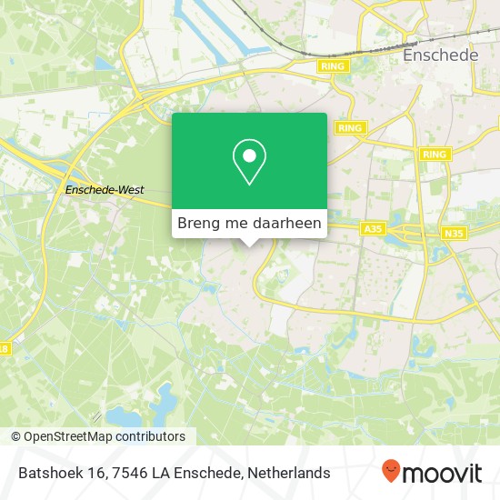 Batshoek 16, 7546 LA Enschede kaart