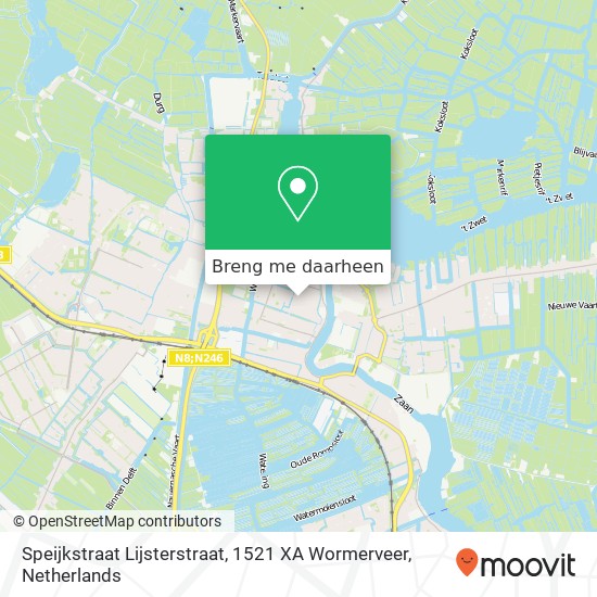 Speijkstraat Lijsterstraat, 1521 XA Wormerveer kaart