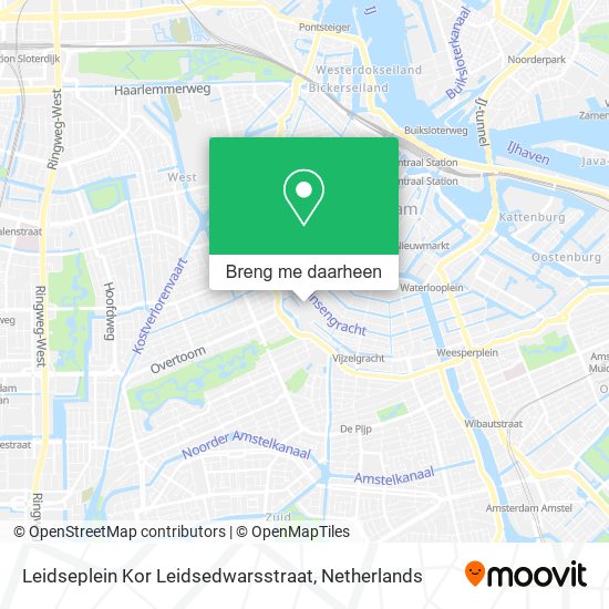 Leidseplein Kor Leidsedwarsstraat kaart