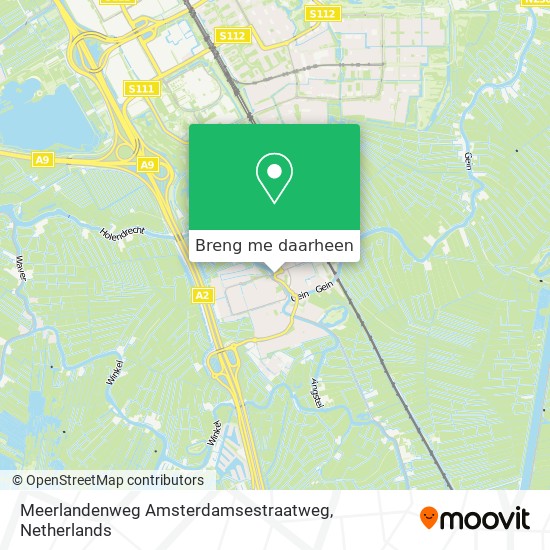 Meerlandenweg Amsterdamsestraatweg kaart