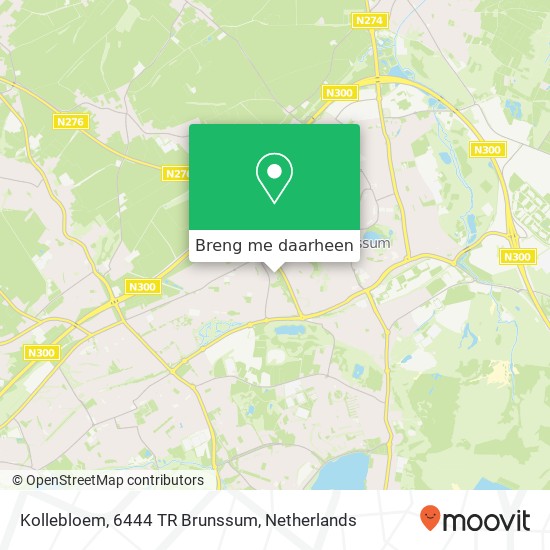 Kollebloem, 6444 TR Brunssum kaart