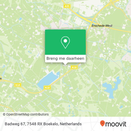 Badweg 67, 7548 RX Boekelo kaart