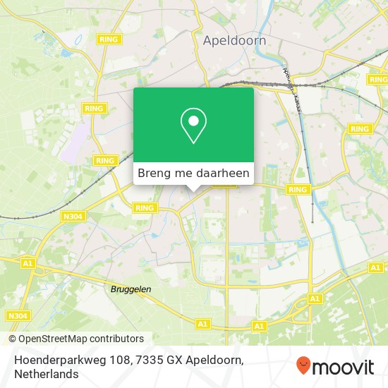 Hoenderparkweg 108, 7335 GX Apeldoorn kaart