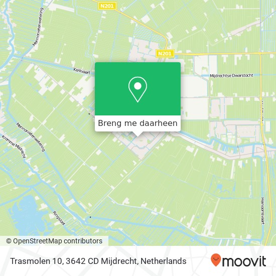 Trasmolen 10, 3642 CD Mijdrecht kaart