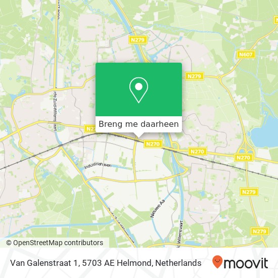 Van Galenstraat 1, 5703 AE Helmond kaart