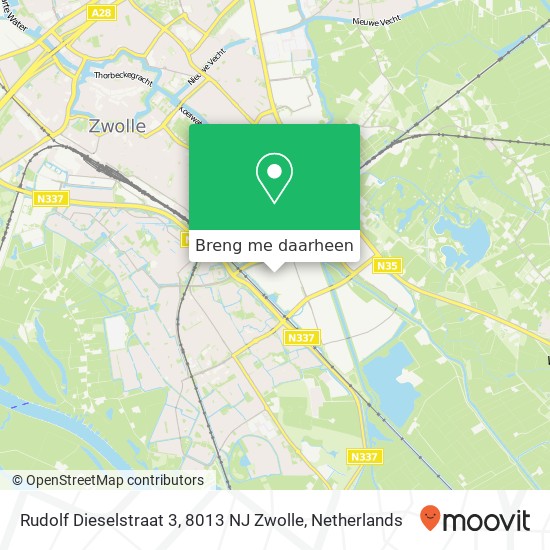 Rudolf Dieselstraat 3, 8013 NJ Zwolle kaart