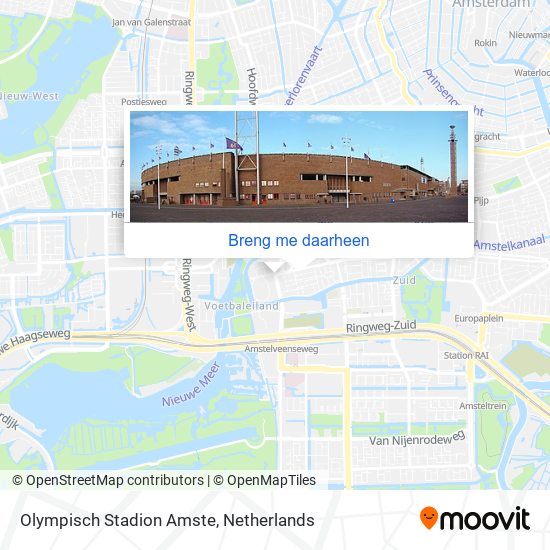 Olympisch Stadion Amste kaart