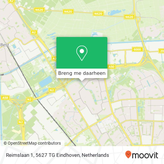 Reimslaan 1, 5627 TG Eindhoven kaart