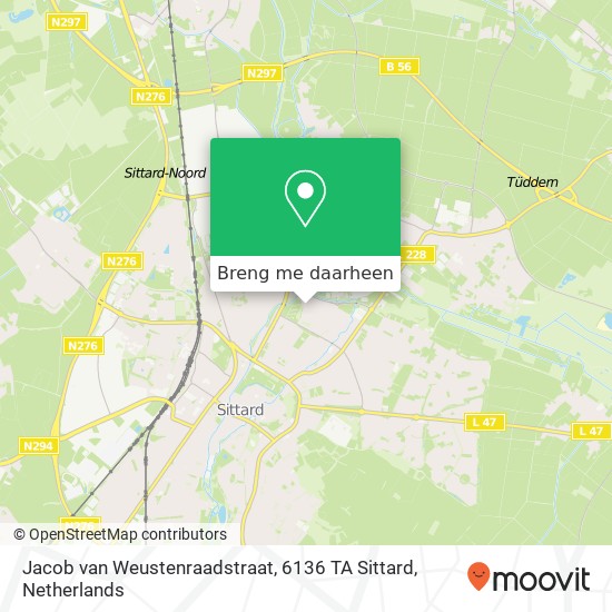 Jacob van Weustenraadstraat, 6136 TA Sittard kaart