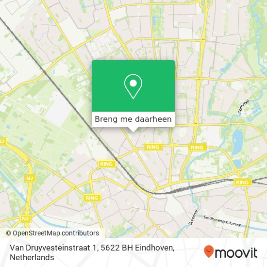 Van Druyvesteinstraat 1, 5622 BH Eindhoven kaart