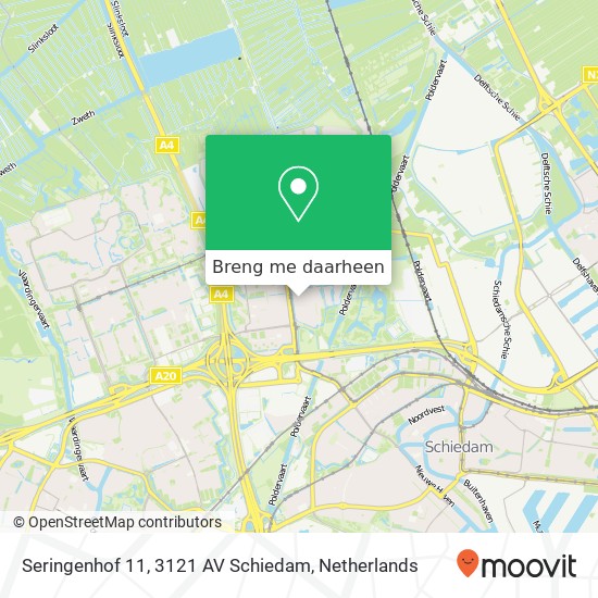 Seringenhof 11, 3121 AV Schiedam kaart