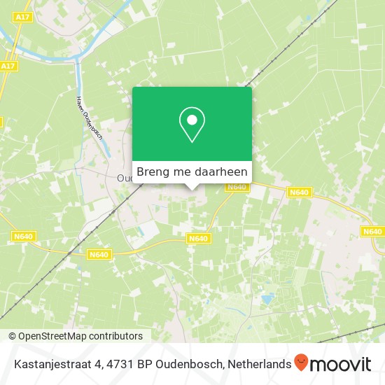 Kastanjestraat 4, 4731 BP Oudenbosch kaart