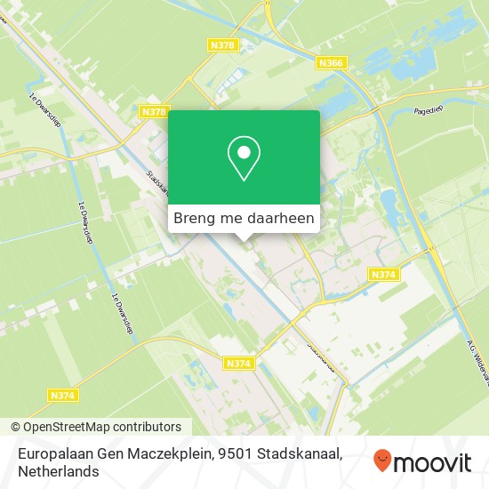 Europalaan Gen Maczekplein, 9501 Stadskanaal kaart