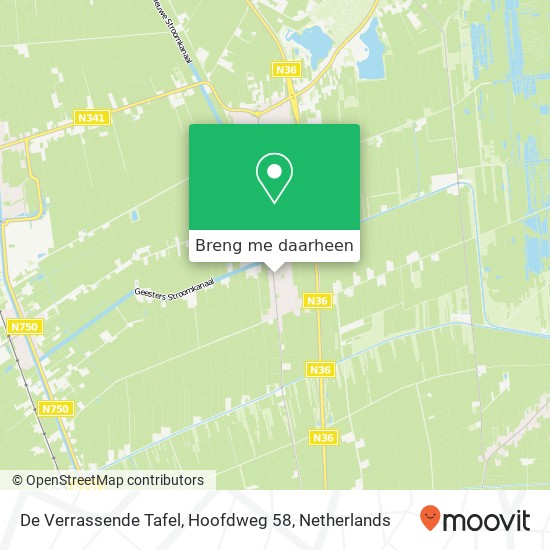 De Verrassende Tafel, Hoofdweg 58 kaart