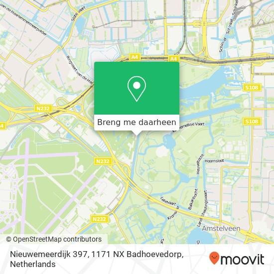 Nieuwemeerdijk 397, 1171 NX Badhoevedorp kaart