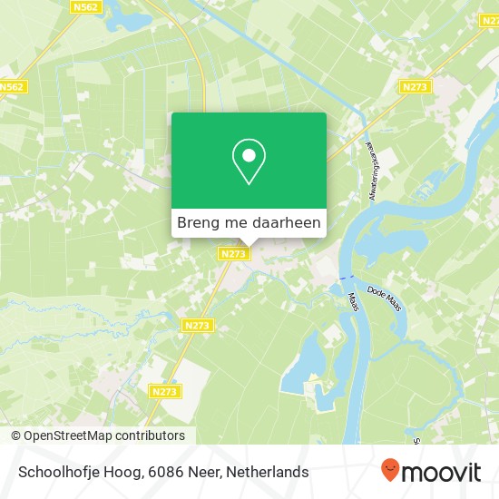 Schoolhofje Hoog, 6086 Neer kaart