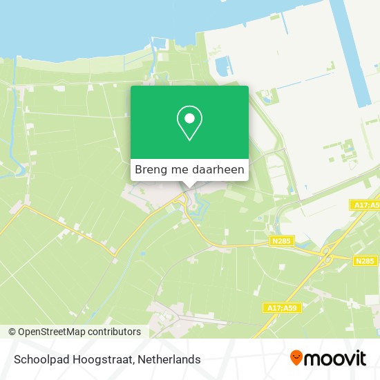 Schoolpad Hoogstraat kaart