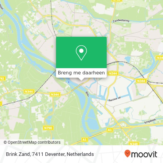 Brink Zand, 7411 Deventer kaart