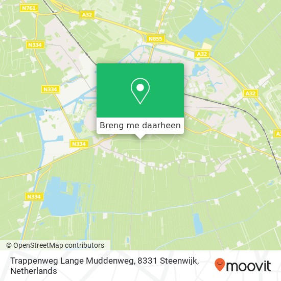 Trappenweg Lange Muddenweg, 8331 Steenwijk kaart