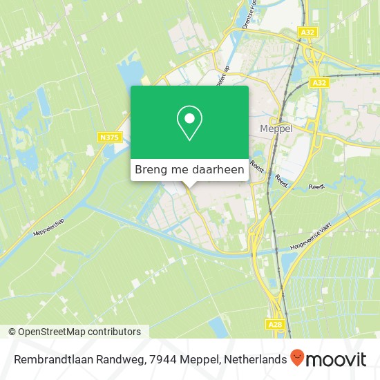 Rembrandtlaan Randweg, 7944 Meppel kaart