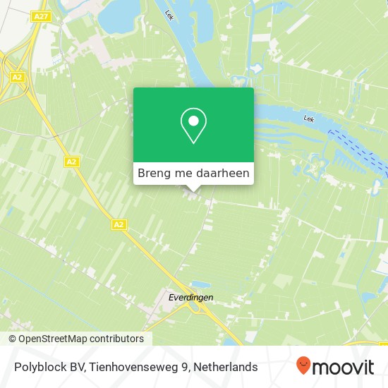 Polyblock BV, Tienhovenseweg 9 kaart