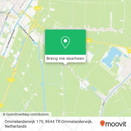 Ommelanderwijk 170, 9644 TR Ommelanderwijk kaart