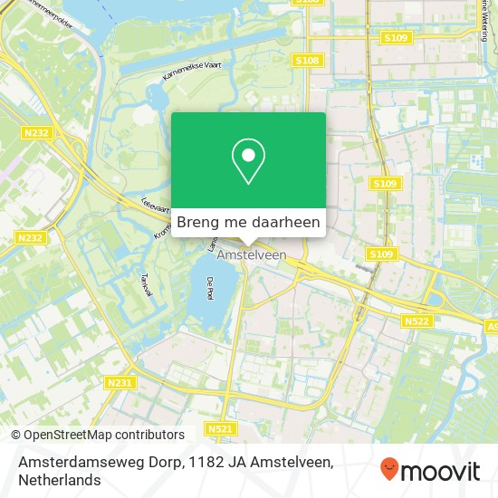 Amsterdamseweg Dorp, 1182 JA Amstelveen kaart