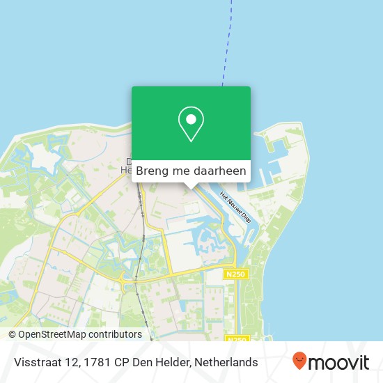 Visstraat 12, 1781 CP Den Helder kaart