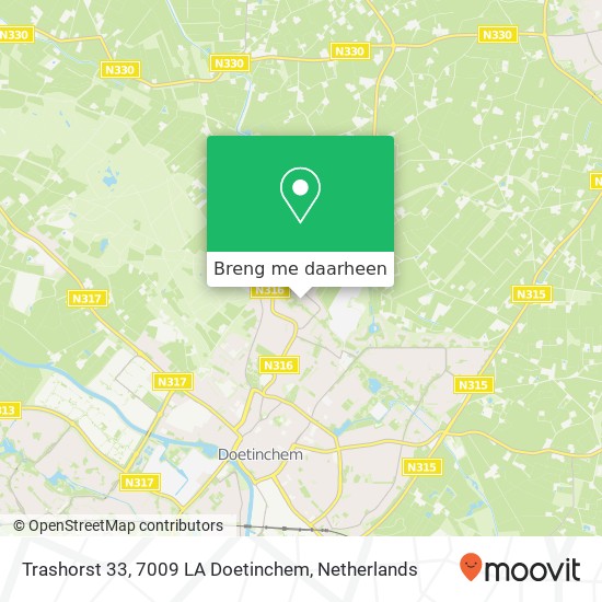 Trashorst 33, 7009 LA Doetinchem kaart