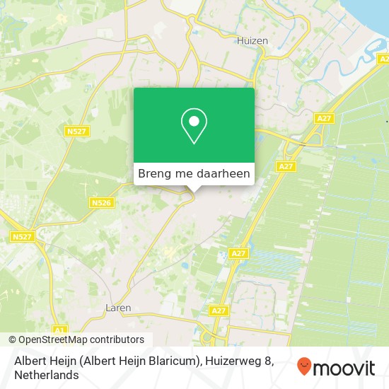 Albert Heijn (Albert Heijn Blaricum), Huizerweg 8 kaart