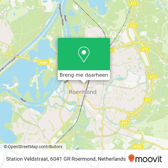 Station Veldstraat, 6041 GR Roermond kaart