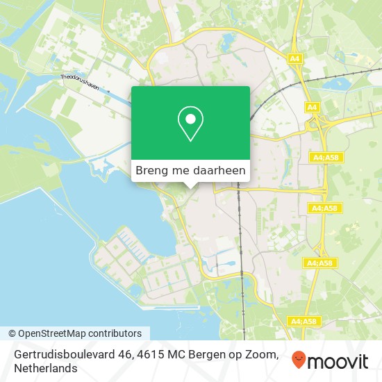 Gertrudisboulevard 46, 4615 MC Bergen op Zoom kaart