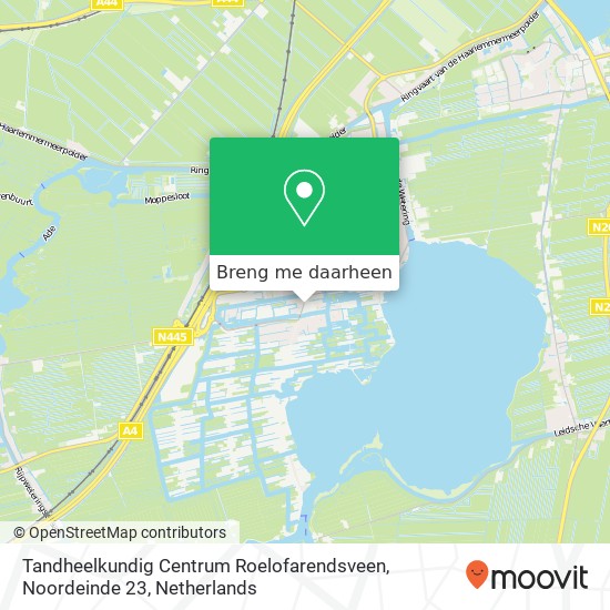 Tandheelkundig Centrum Roelofarendsveen, Noordeinde 23 kaart