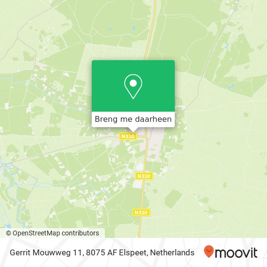 Gerrit Mouwweg 11, 8075 AF Elspeet kaart