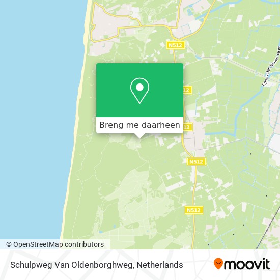 Schulpweg Van Oldenborghweg kaart