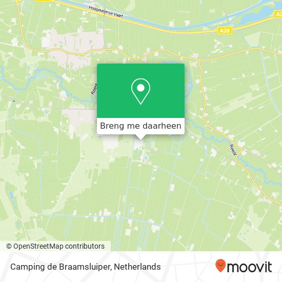 Camping de Braamsluiper kaart