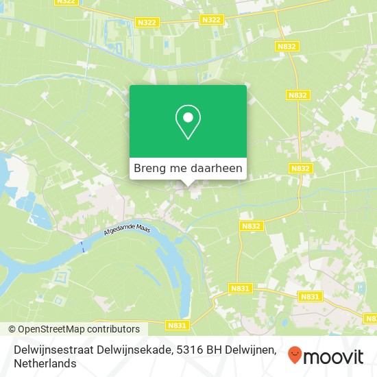 Delwijnsestraat Delwijnsekade, 5316 BH Delwijnen kaart