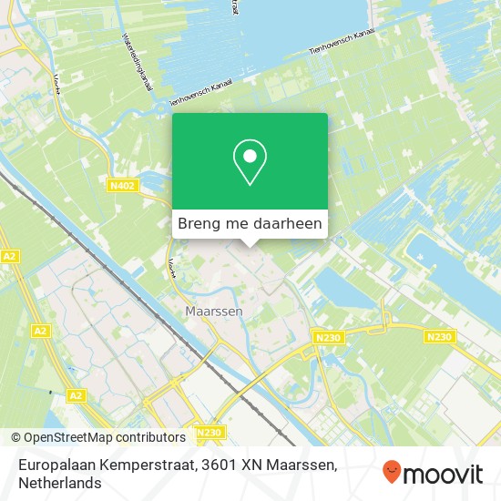 Europalaan Kemperstraat, 3601 XN Maarssen kaart