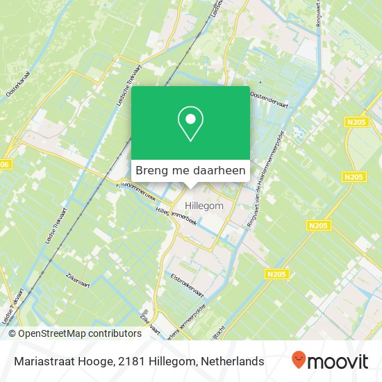 Mariastraat Hooge, 2181 Hillegom kaart