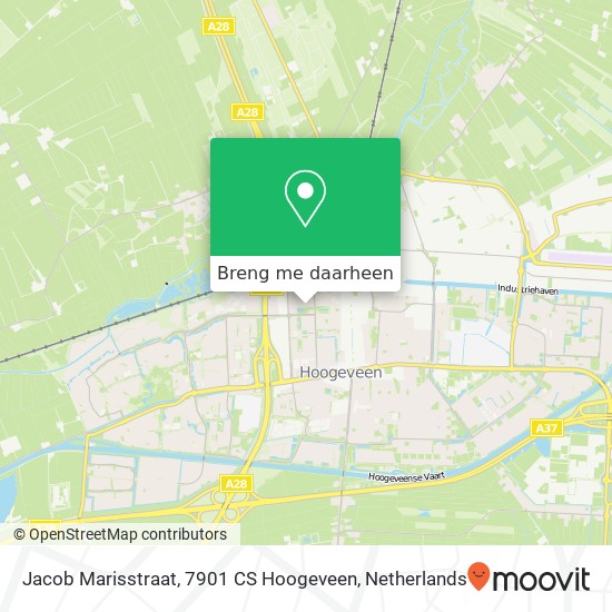 Jacob Marisstraat, 7901 CS Hoogeveen kaart