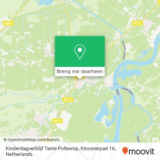 Kinderdagverblijf Tante Pollewop, Kloosterpad 16 kaart