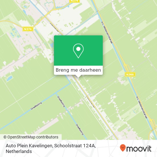 Auto Plein Kavelingen, Schoolstraat 124A kaart