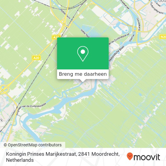 Koningin Prinses Marijkestraat, 2841 Moordrecht kaart