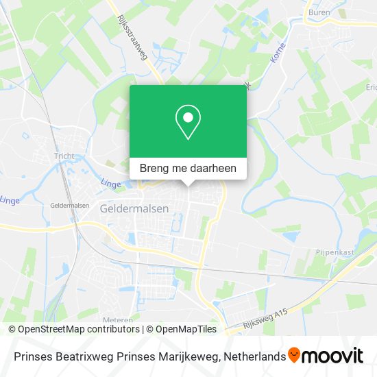 Prinses Beatrixweg Prinses Marijkeweg kaart