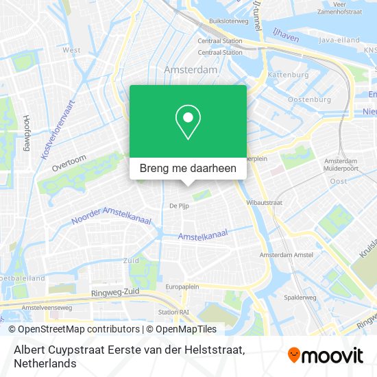 Albert Cuypstraat Eerste van der Helststraat kaart