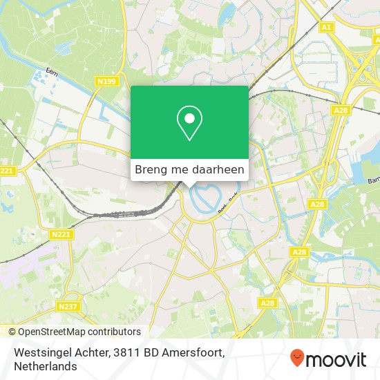 Westsingel Achter, 3811 BD Amersfoort kaart