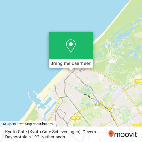 Kyoto Cafe (Kyoto Cafe Scheveningen), Gevers Deynootplein 192 kaart