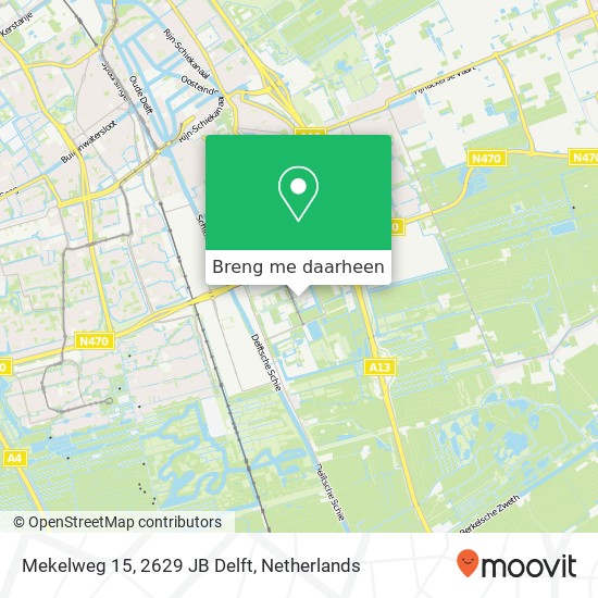 Mekelweg 15, 2629 JB Delft kaart