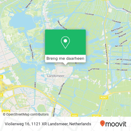 Violierweg 16, 1121 XR Landsmeer kaart